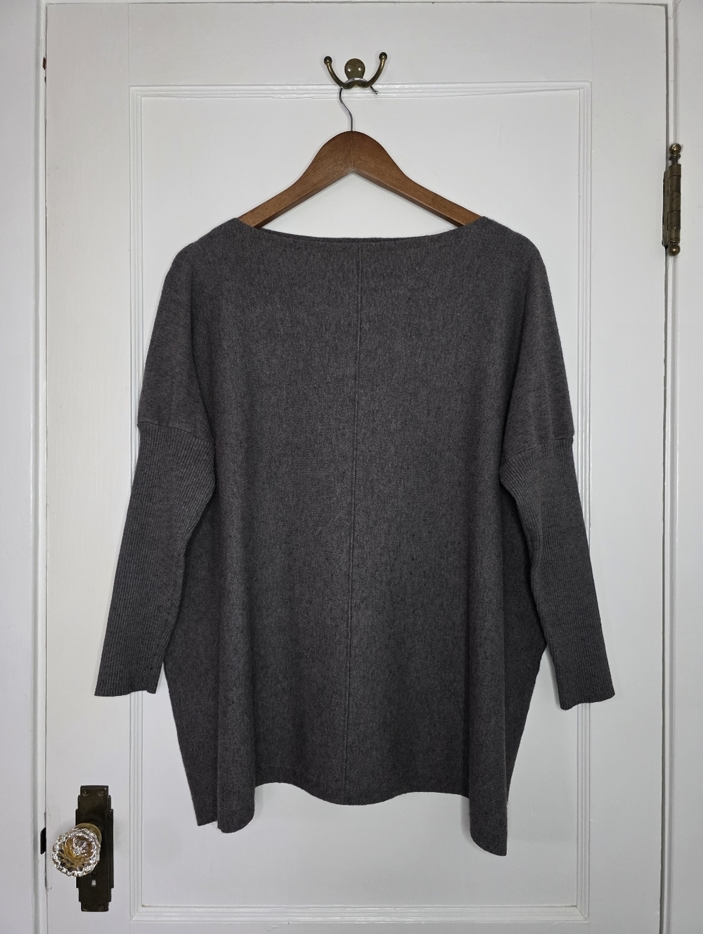 Orange Fashion Village Poncho Sweater – Approximate Size L – Gray
